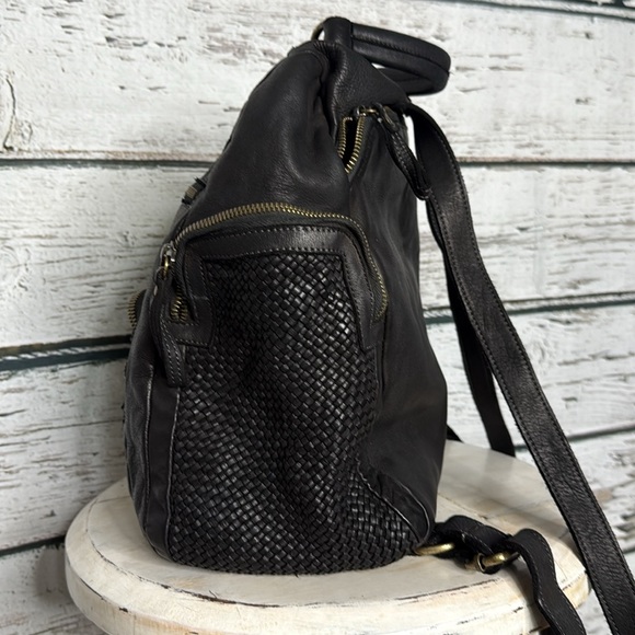 Black Leather Jerry Handmade Italian leather backpack main image 8